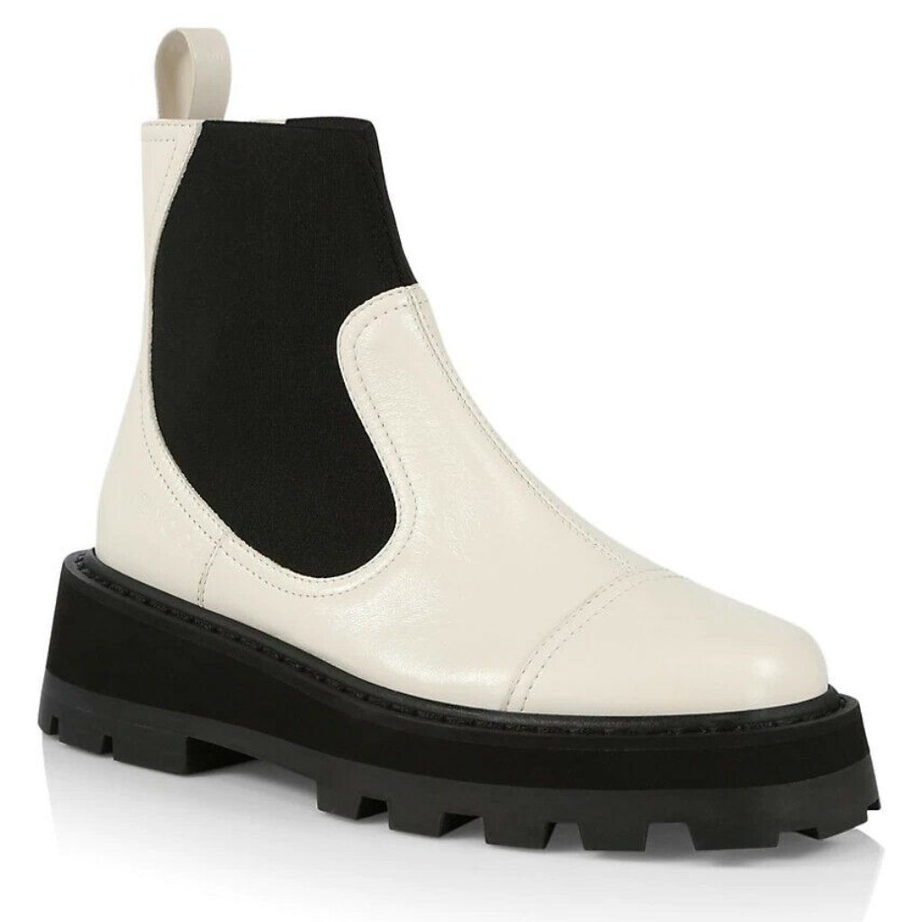 New Jimmy Choo Clayton Leather Flat Ankle Boots Size 39